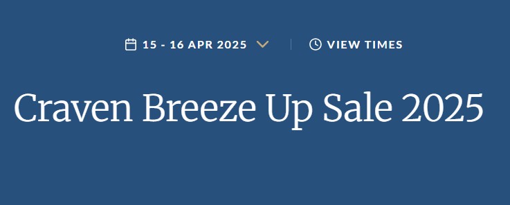 Craven Breeze up Sale&nbsp;2025